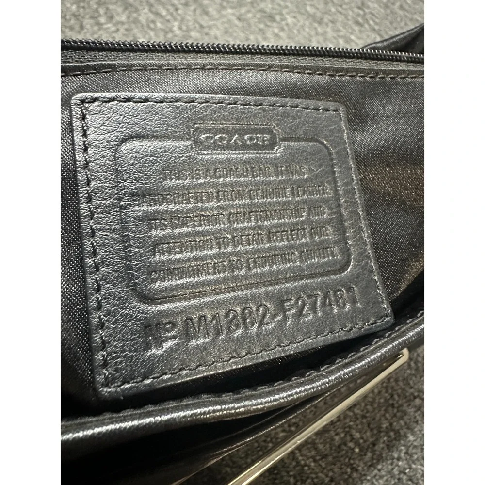 Coach Taylor Black Leather Flap Satchel Shoulder Bag Single Strap Purse F26781